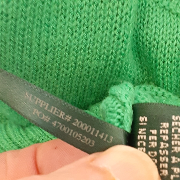 Lauren Ralph Lauren Drapey Cowl Button Cuff Side Slit Wool Blend Jumper Size XL - Picture 9 of 9